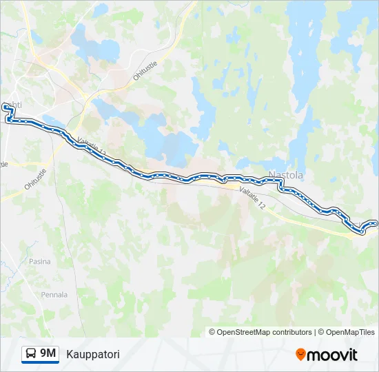 9M Bus Line Map