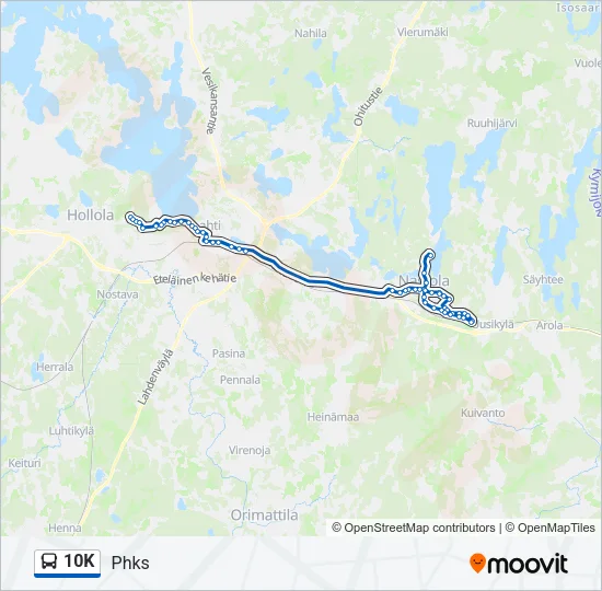 10K Bus Line Map