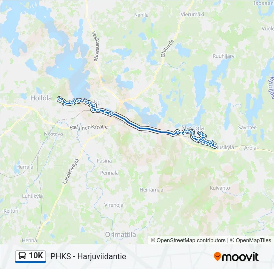 10K Bus Line Map