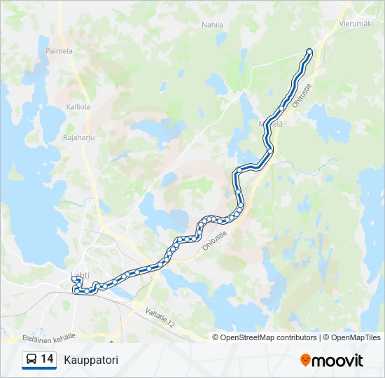 14 Bus Line Map