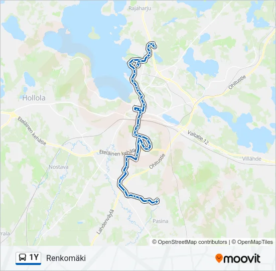 1Y Bus Line Map