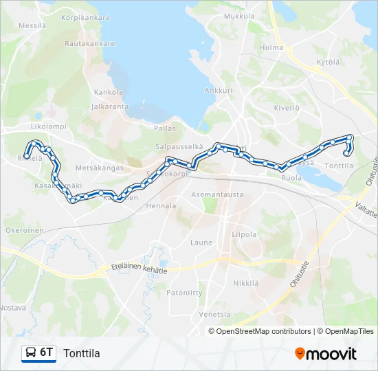6T Bus Line Map