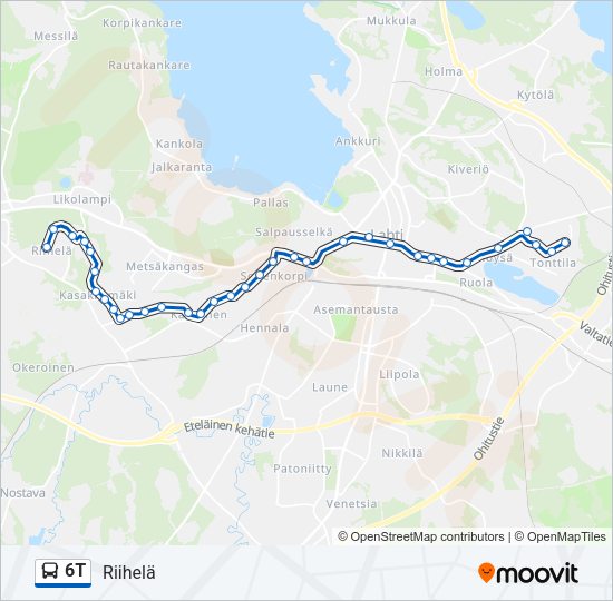 6T Bus Line Map