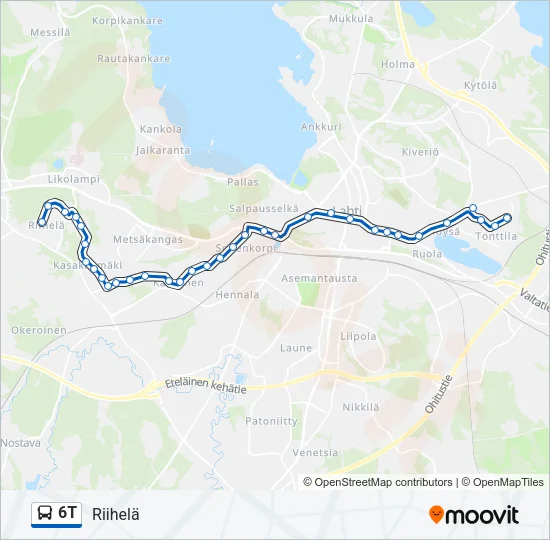6T Bus Line Map