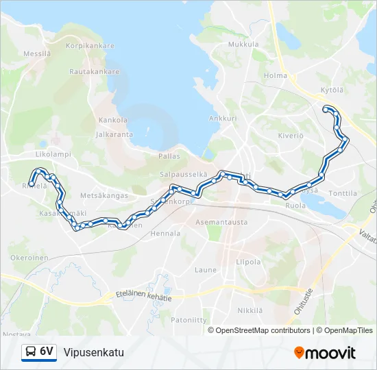 6V Bus Line Map