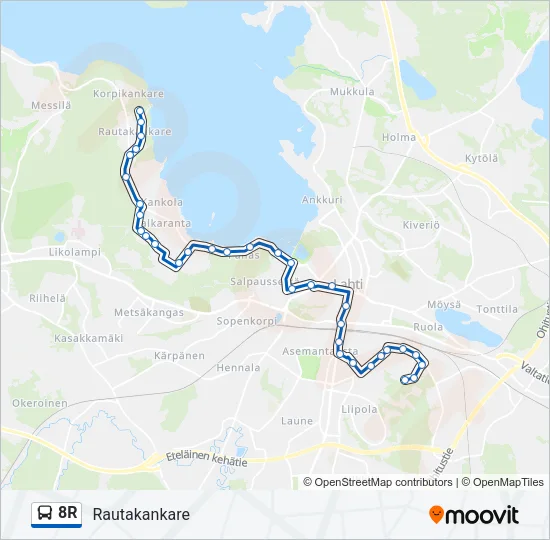 8R Bus Line Map