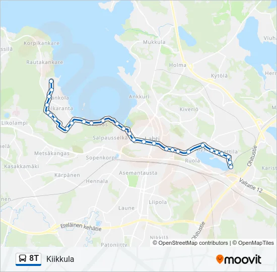 8T Bus Line Map