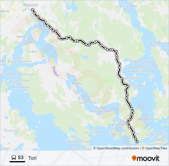 S3 Bus Line Map