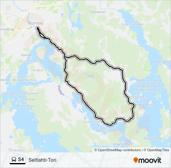 S4 Bus Line Map