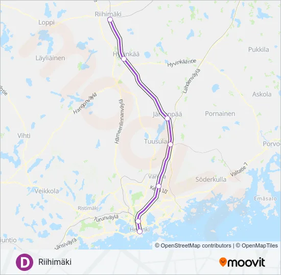 D Train Line Map