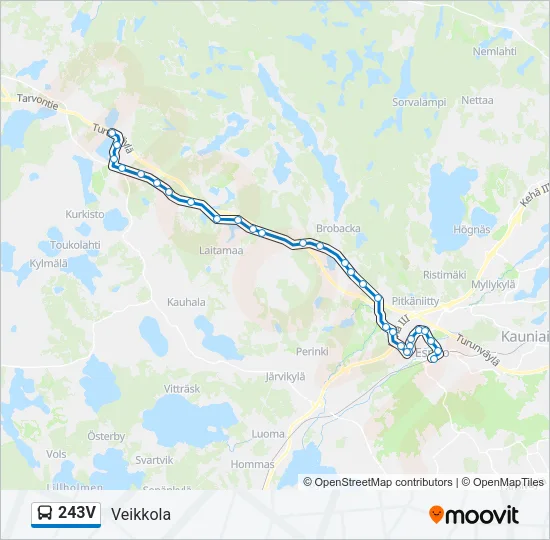 243V Bus Line Map
