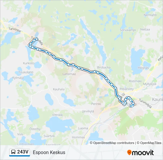 243V Bus Line Map