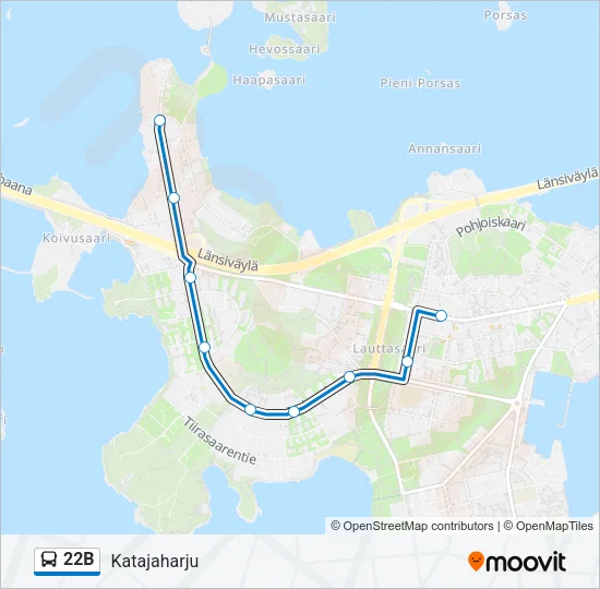 22B Bus Line Map