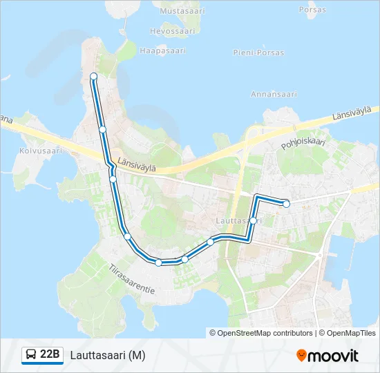 22B Bus Line Map
