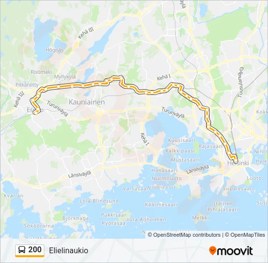 200 Bus Line Map