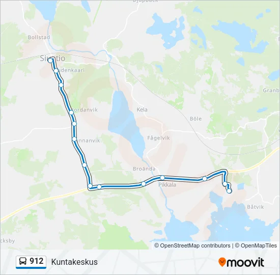 912 Bus Line Map