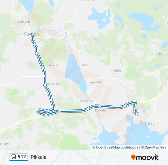 912 Bus Line Map