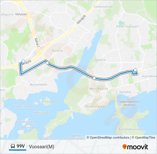 99V Bus Line Map