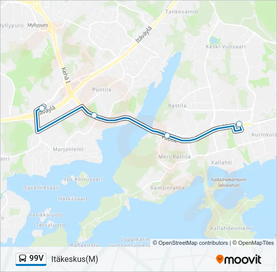 99V Bus Line Map