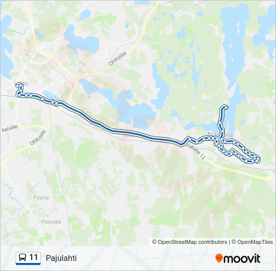 11 Bus Line Map