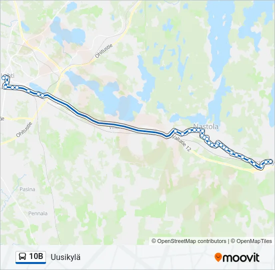 10B Bus Line Map