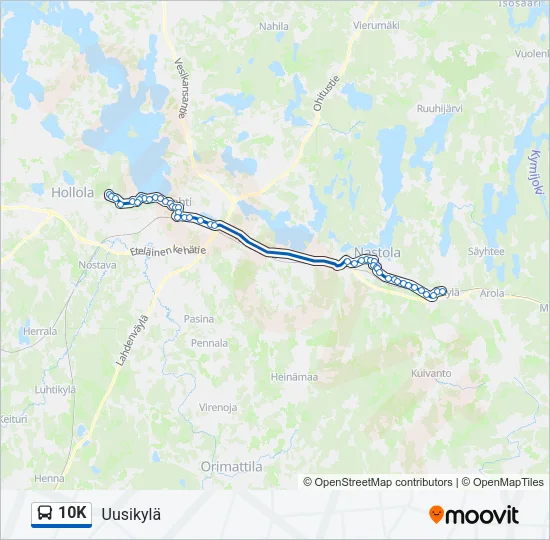 10K Bus Line Map