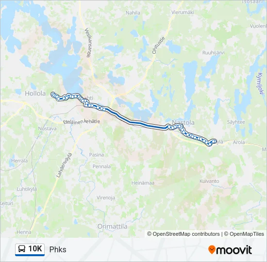 10K Bus Line Map