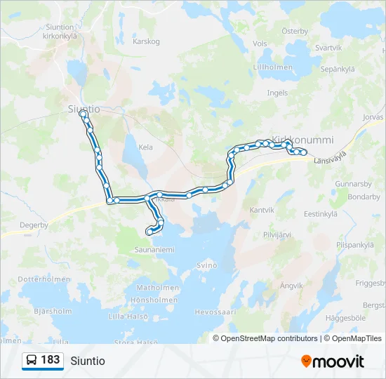 183 Bus Line Map
