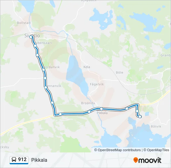 912 Bus Line Map