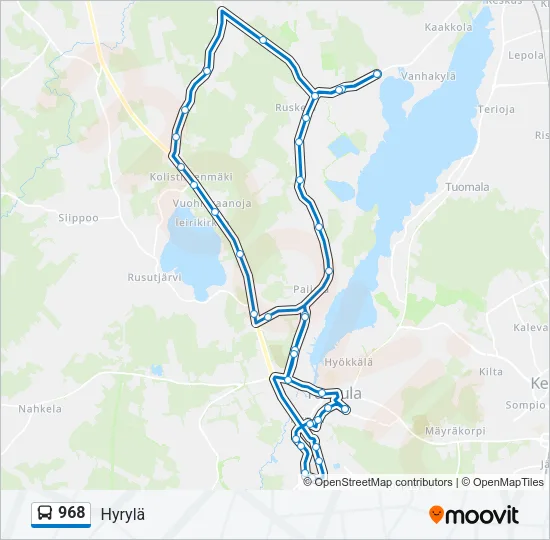 968 Bus Line Map