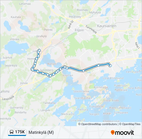175K Bus Line Map