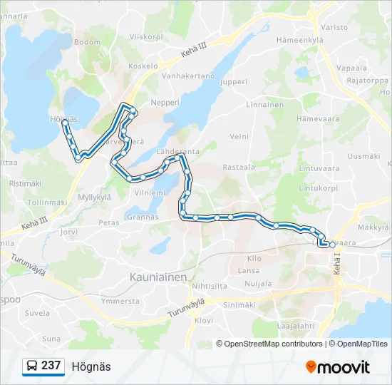 237 Bus Line Map