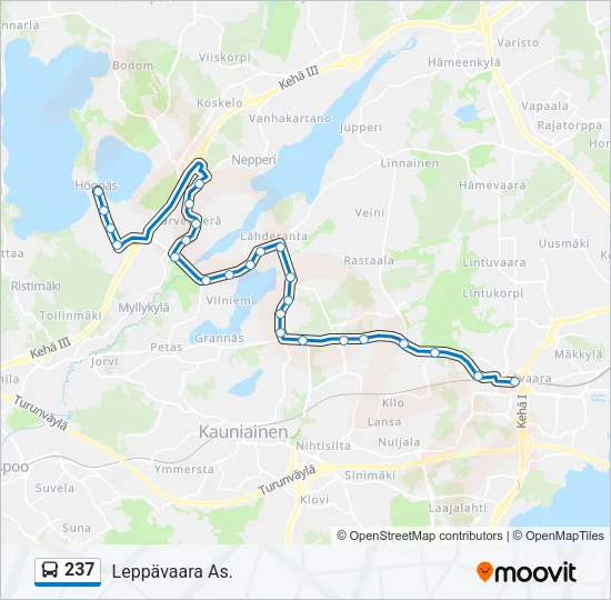 237 Bus Line Map