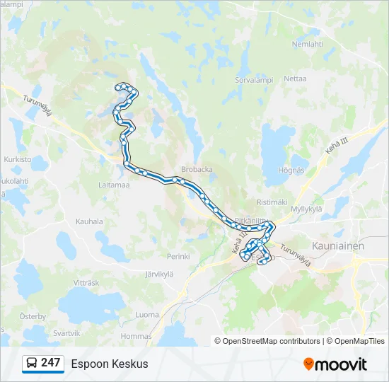 247 Bus Line Map