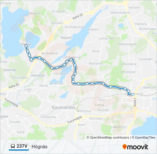 237V Bus Line Map
