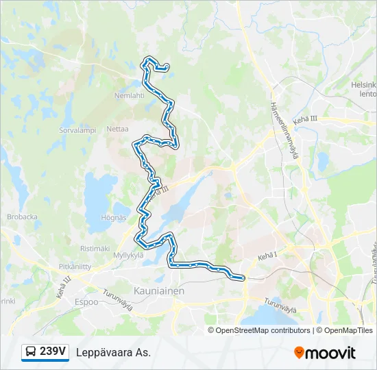 239V Bus Line Map