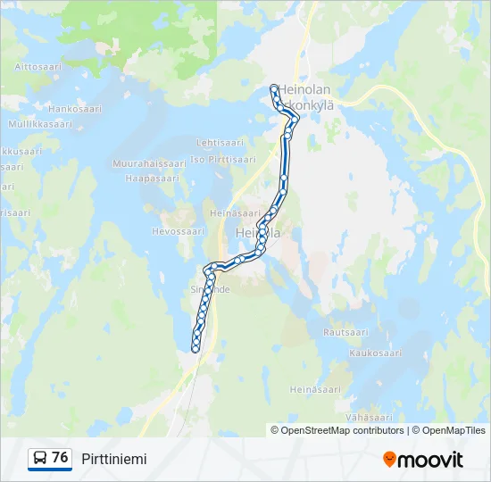 76 Bus Line Map