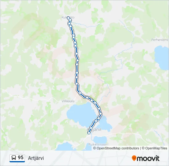 95 Bus Line Map
