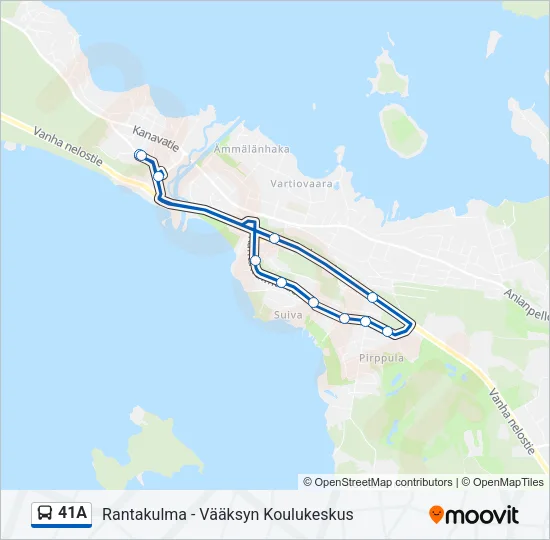 41A Bus Line Map