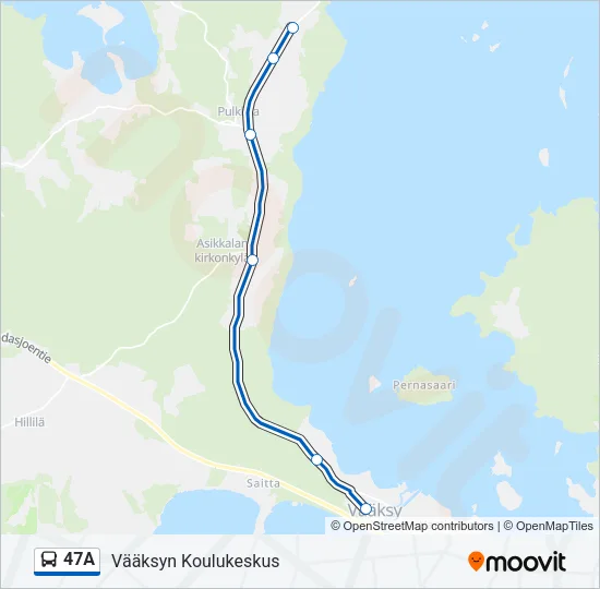 47A Bus Line Map