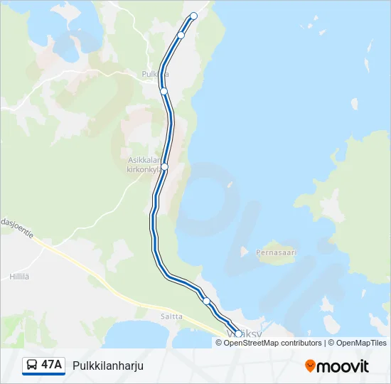 47A Bus Line Map