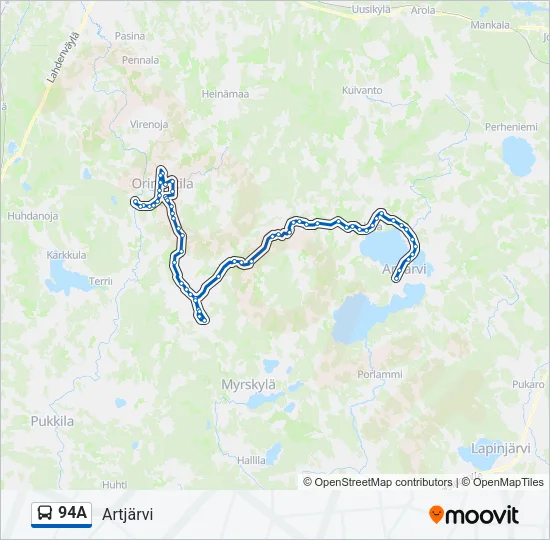 94A Bus Line Map