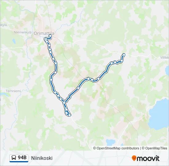 94B Bus Line Map