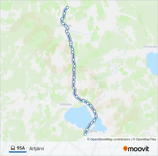 95A Bus Line Map