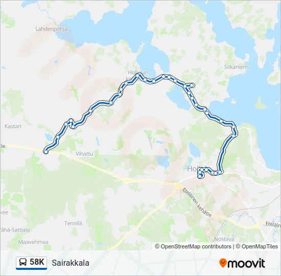 58K Bus Line Map