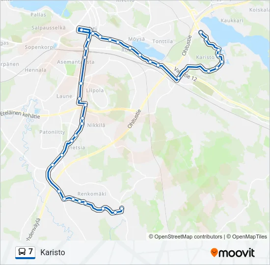 7 Bus Line Map