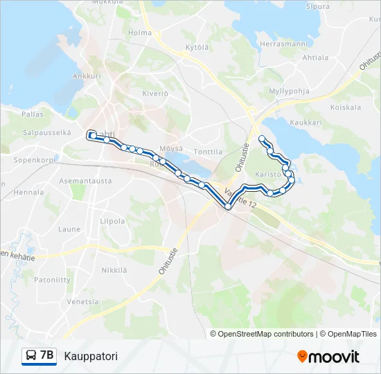 7B Bus Line Map