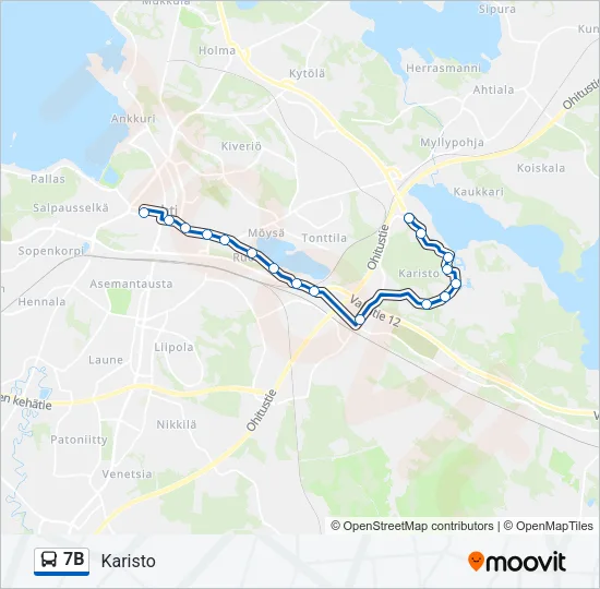 7B Bus Line Map
