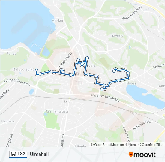 L82 Bus Line Map