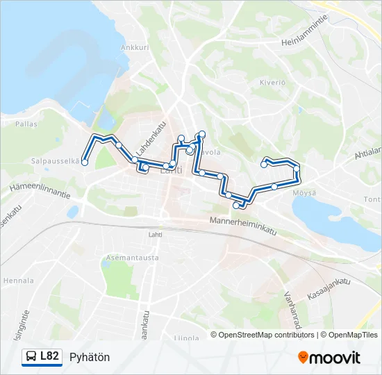 L82 Bus Line Map